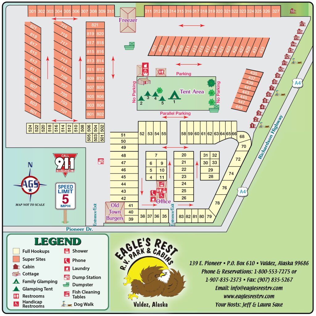 Eagle's Rest RV Park Map